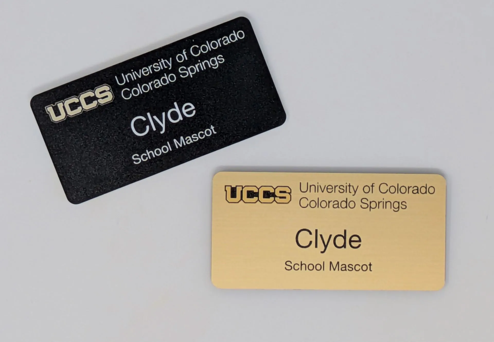 Examples of UCCS name badges