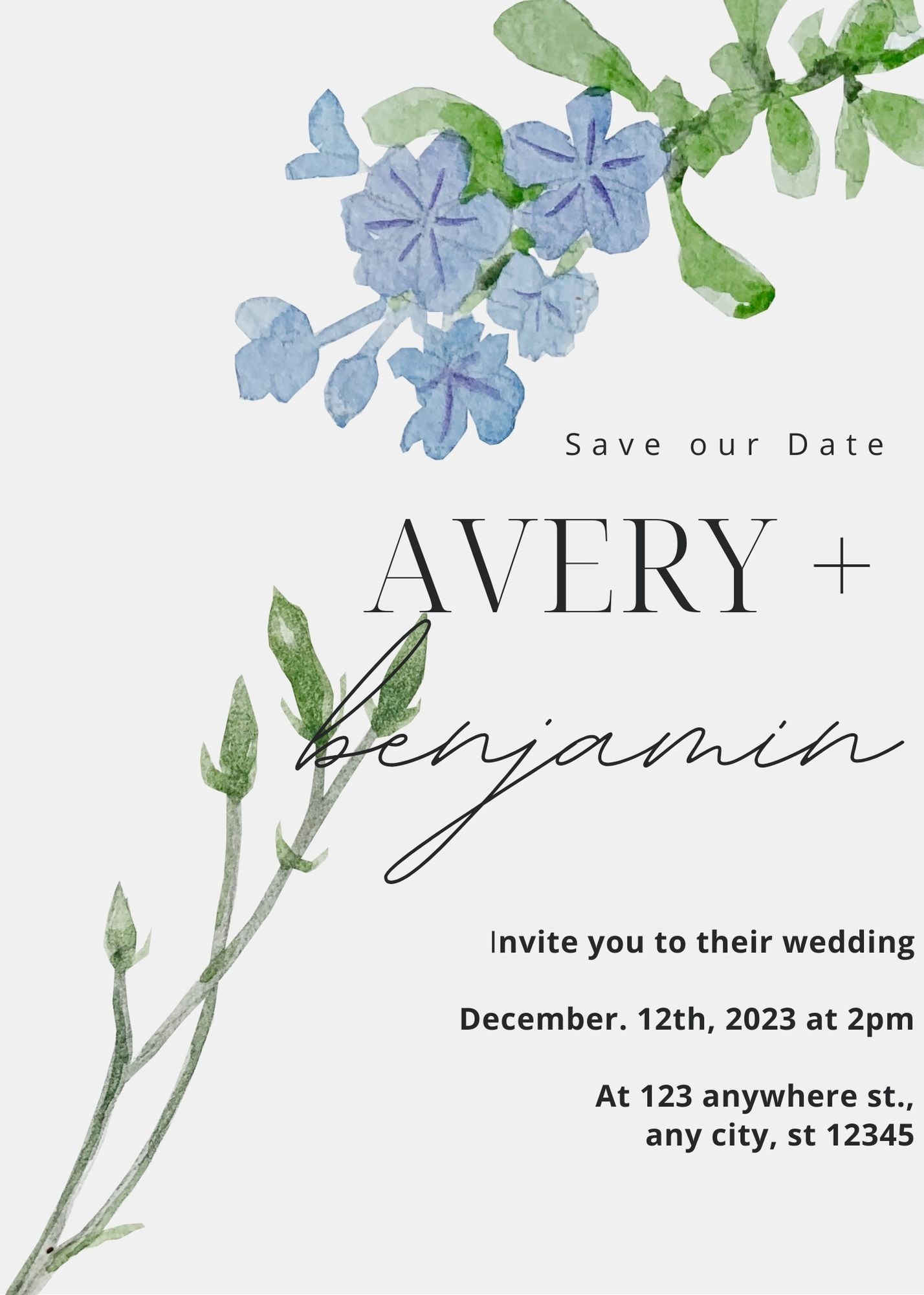 Picture of Front of Wedding Invitation