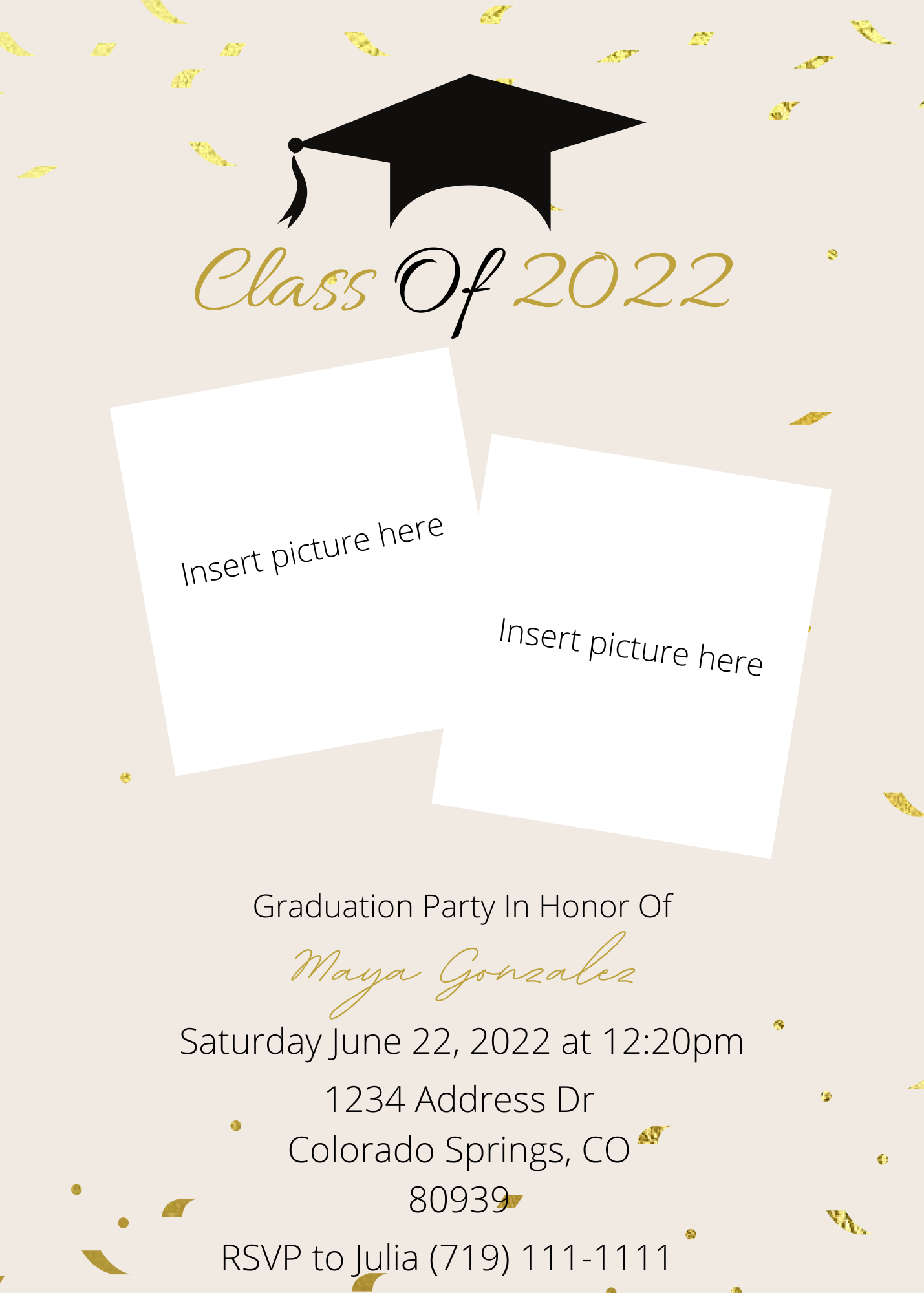 Grad Hat Graduation Announcement